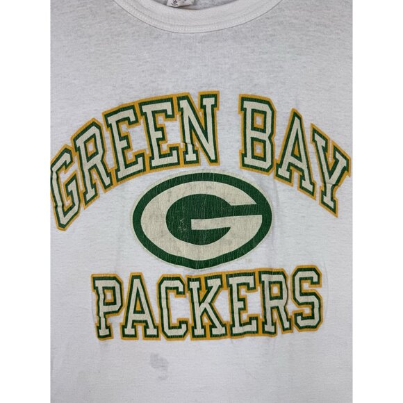 Vintage 90's Green Bay Packers NFL Football Shirt Rare White Single Stitch Large - Picture 4 of 15